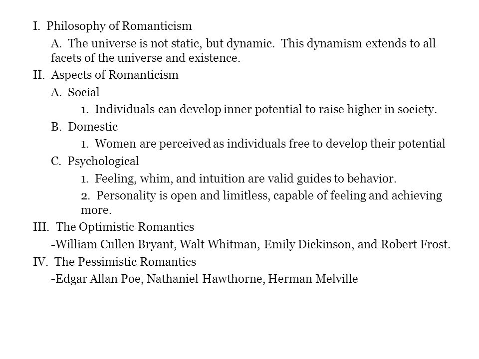 Extension English Creative Writing Romanticism