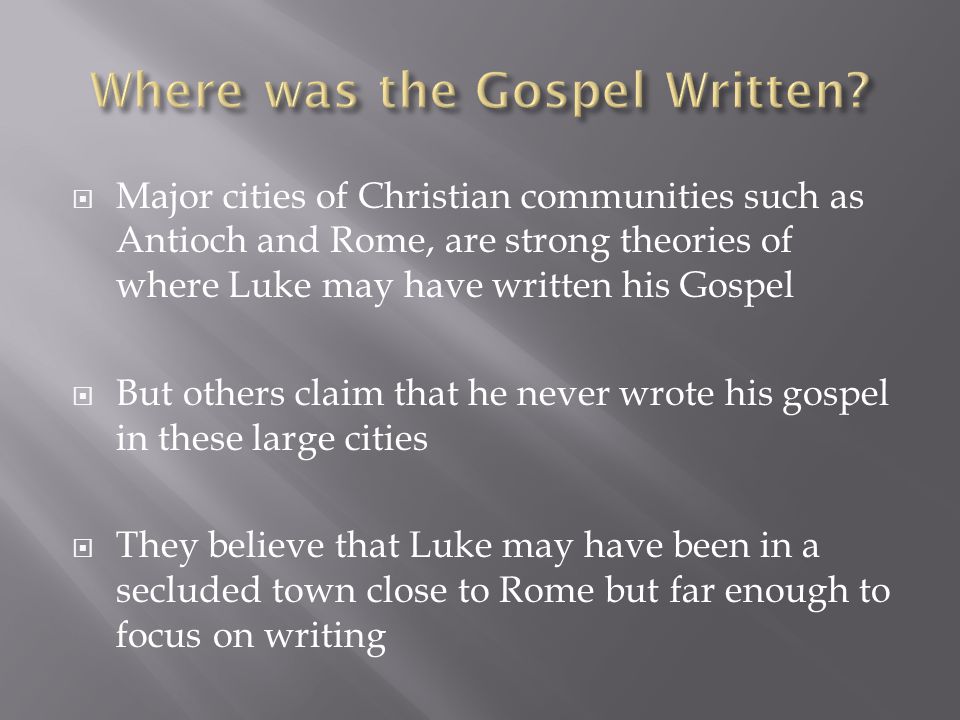  Proof that Luke wrote to gentiles is his elimination of passages that might confuse a non-Jewish audience.