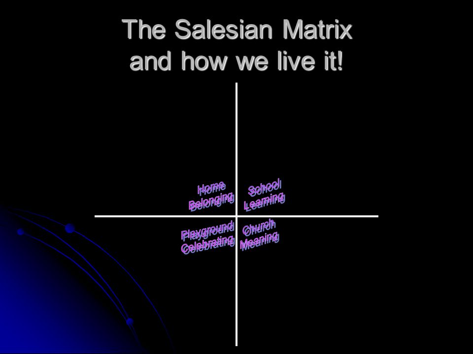 The Salesian Matrix and how we live it!