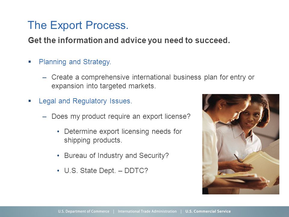 The Export Process.  Planning and Strategy.