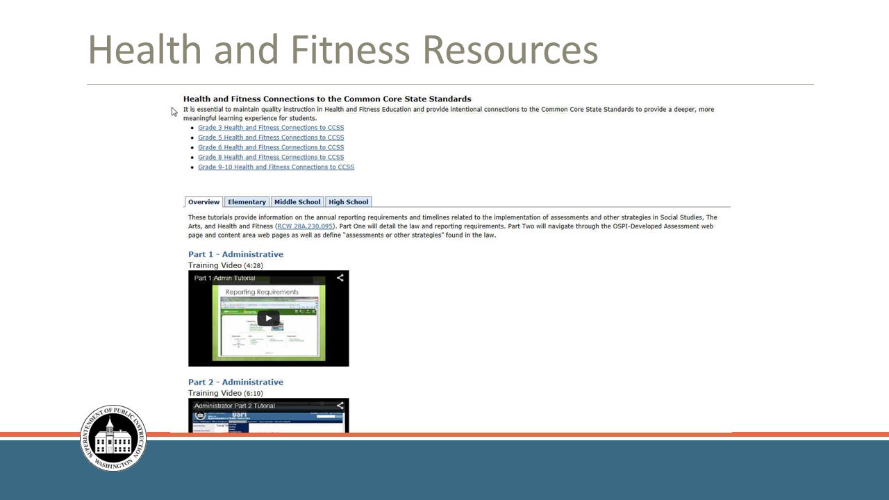 Health and Fitness Resources