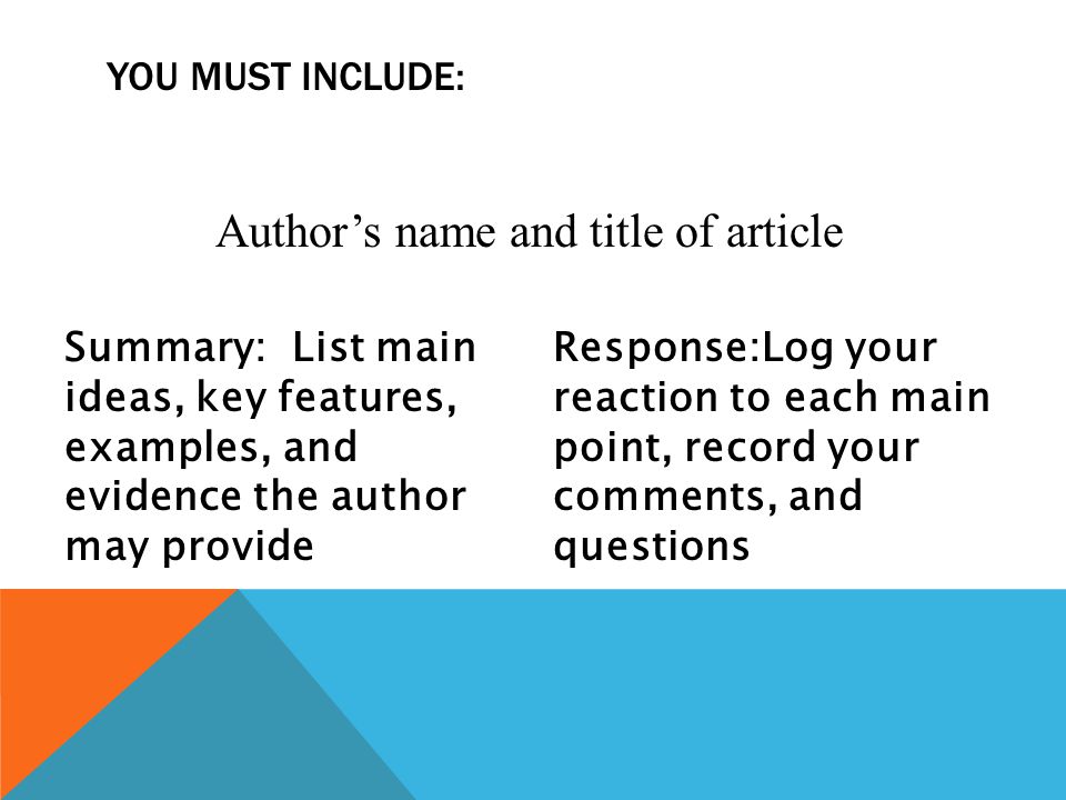 How To Summarize An Essay Or Article