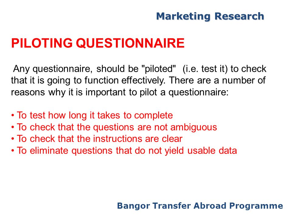 questionnaire for marketing