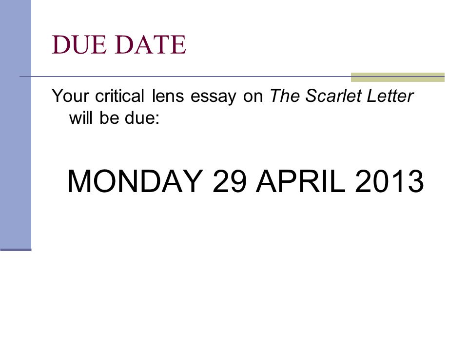 Lens Essay Thesis