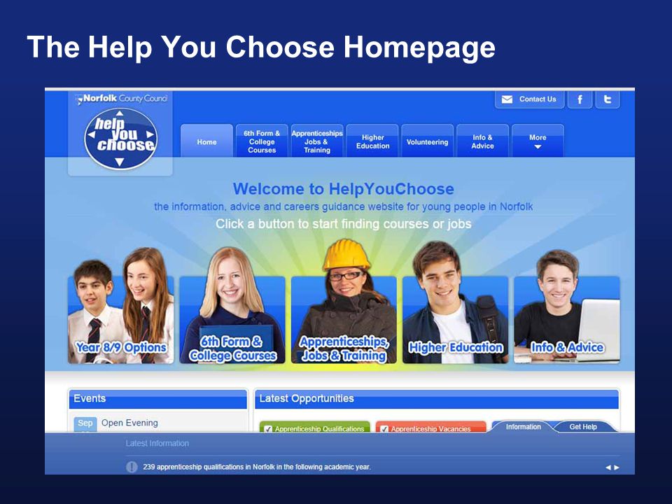 The Help You Choose Homepage
