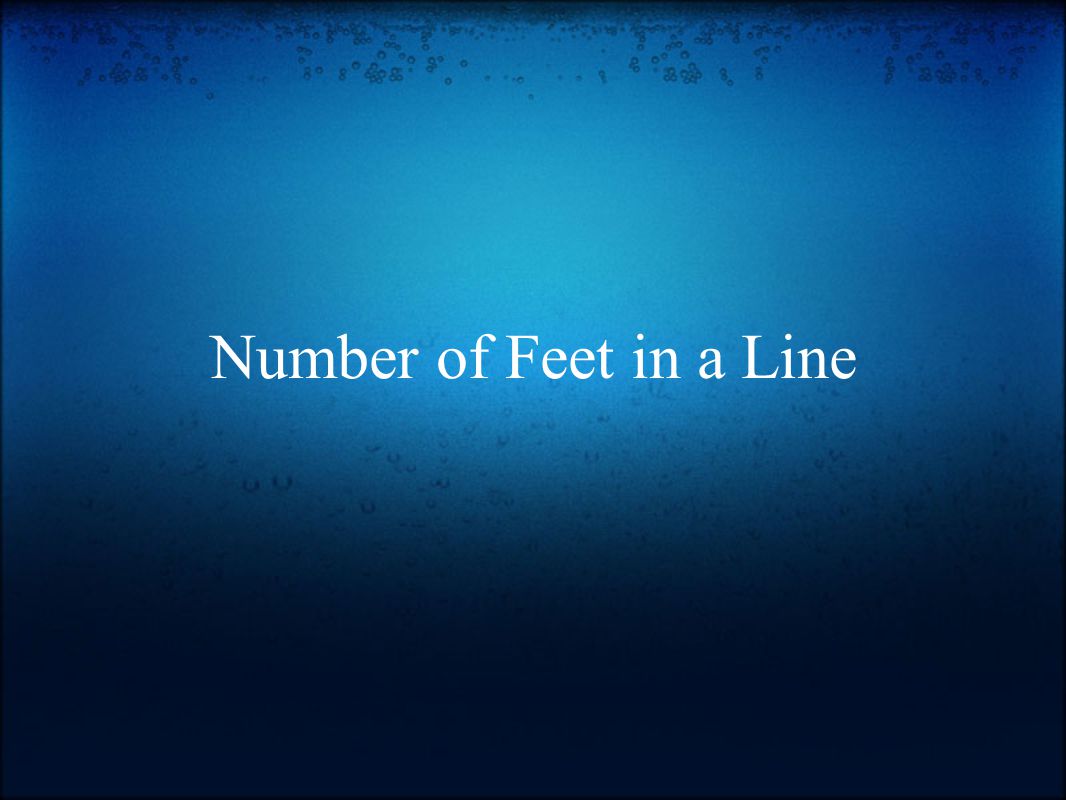 Number of Feet in a Line