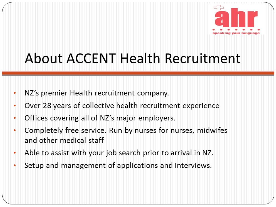 About ACCENT Health Recruitment NZ’s premier Health recruitment company.