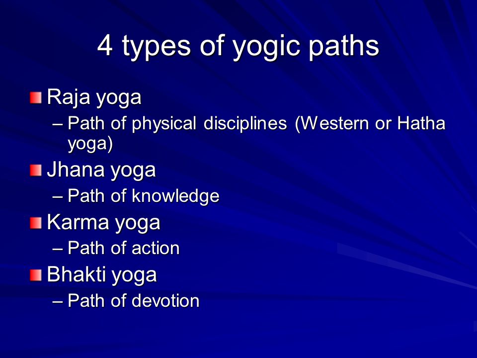 Four yogic paths and jainism