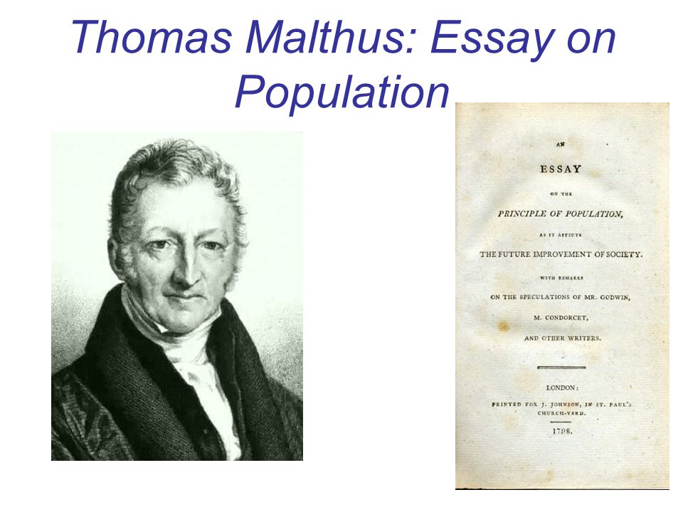 Thomas malthus first essay on population