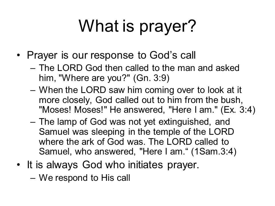What is prayer.