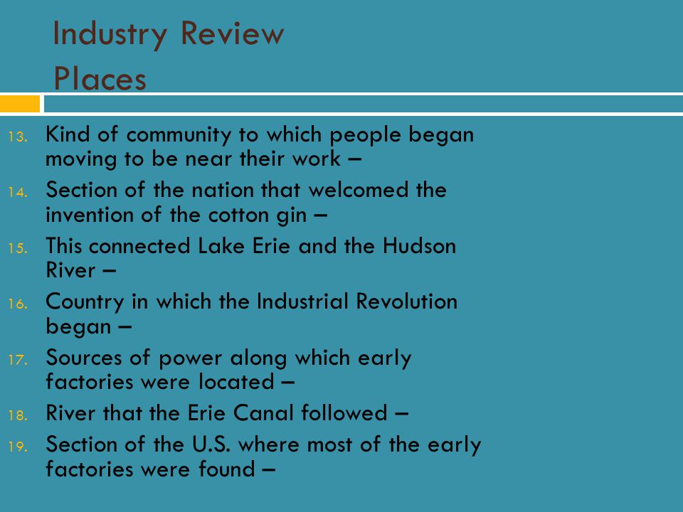 Industry Review Places 13.