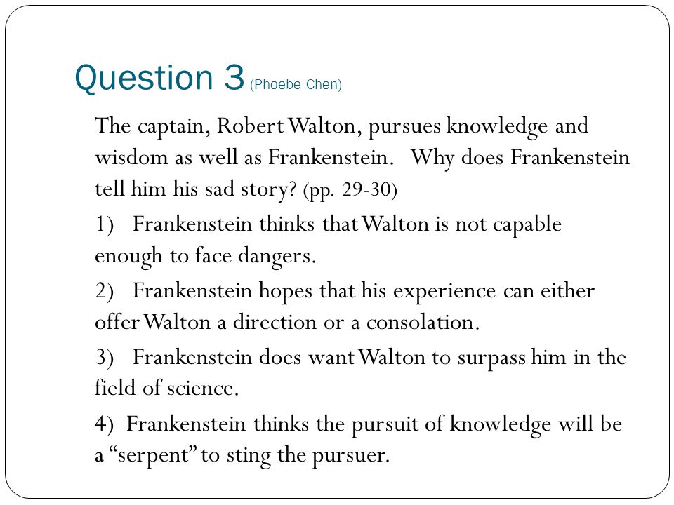 Thesis Statement For Frankenstein