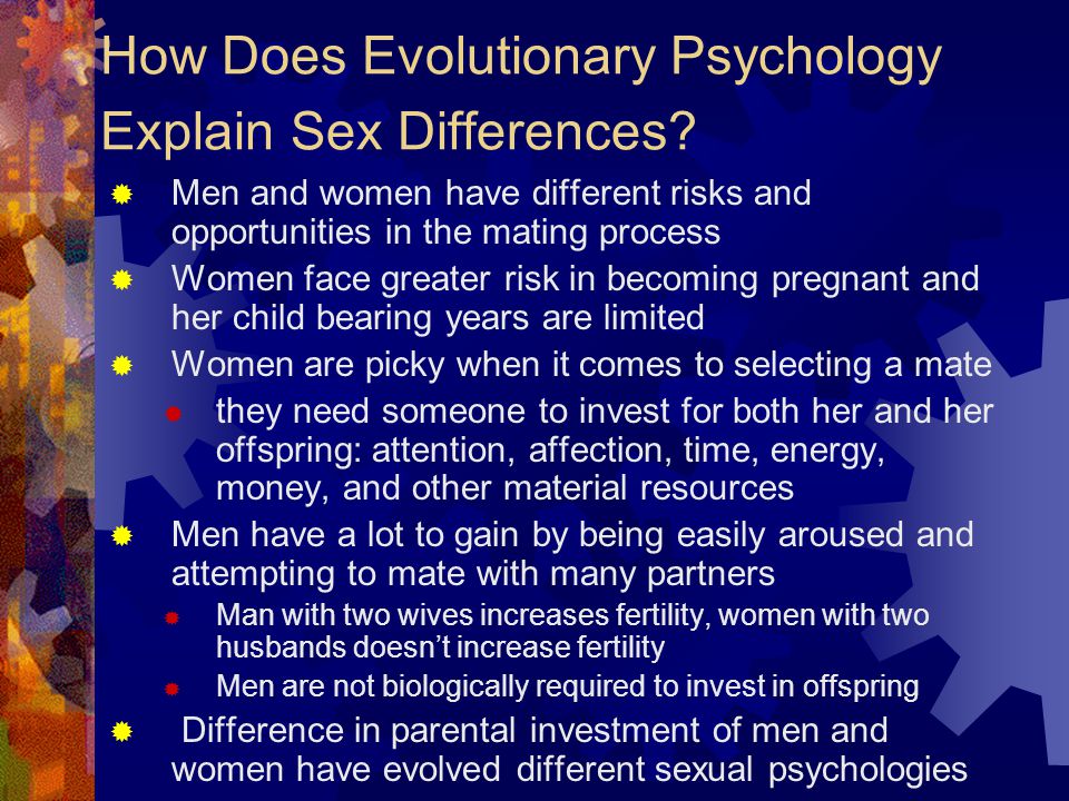How Does Evolutionary Psychology Explain Sex Differences.