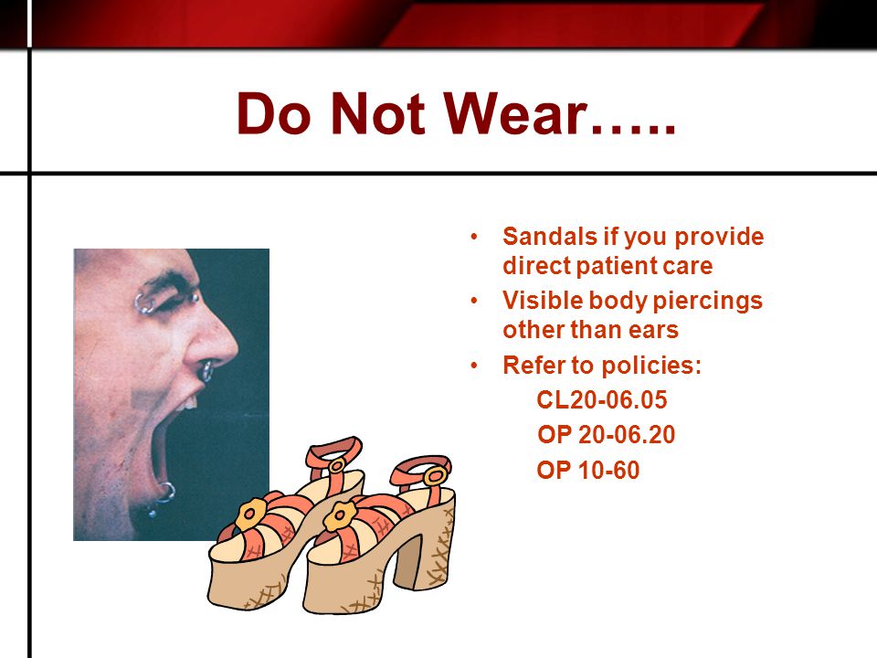 Do Not Wear…..