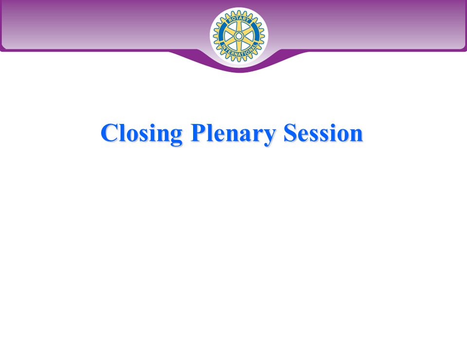 Closing Plenary Session