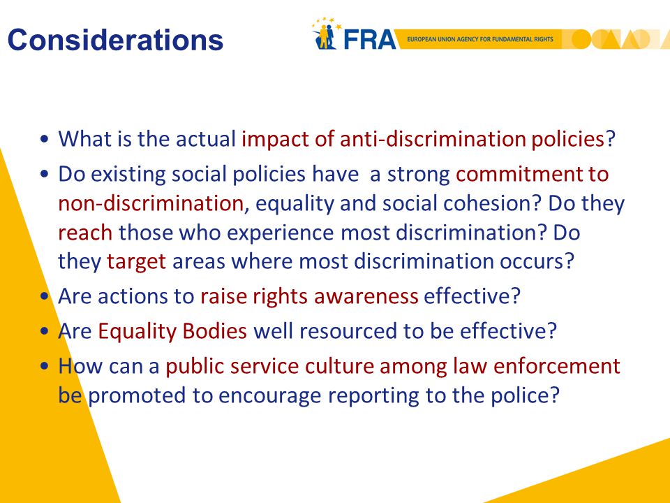 What is the actual impact of anti-discrimination policies.