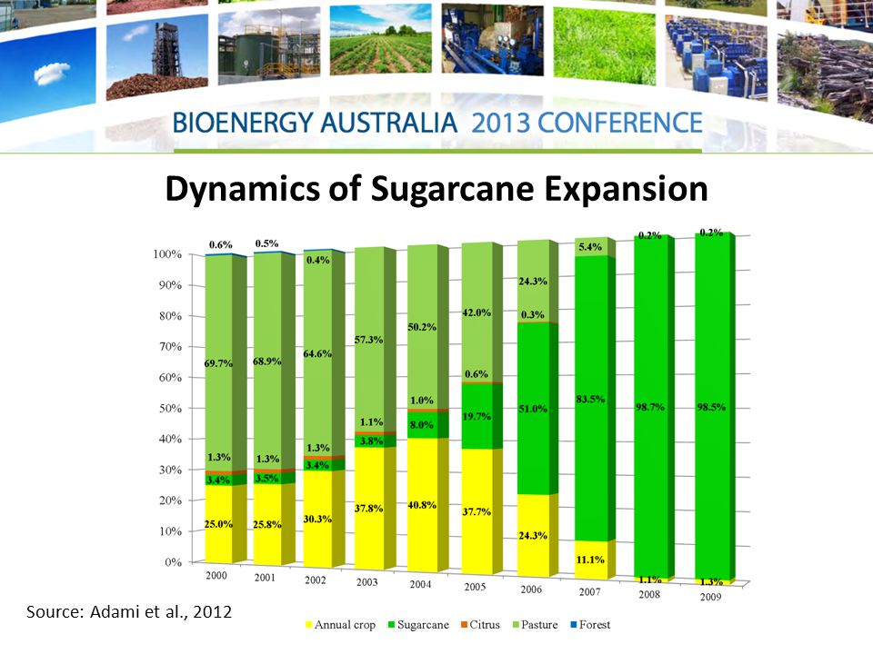 Dynamics of Sugarcane Expansion Source: Adami et al., 2012