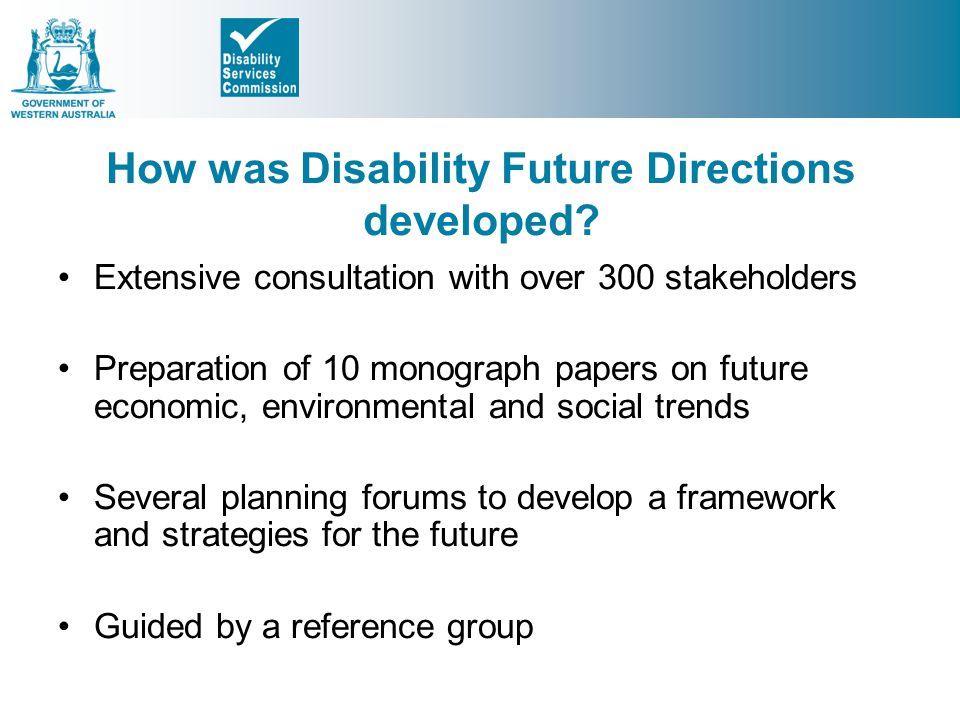 How was Disability Future Directions developed.
