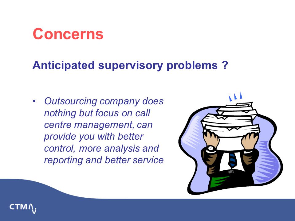 Anticipated supervisory problems .