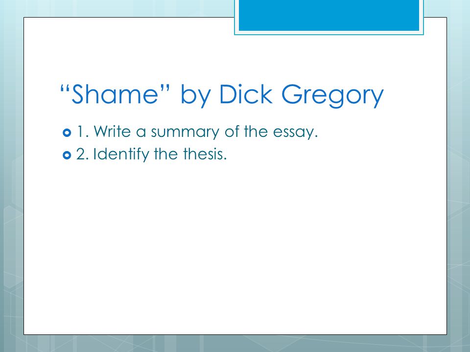 Shame Essay
