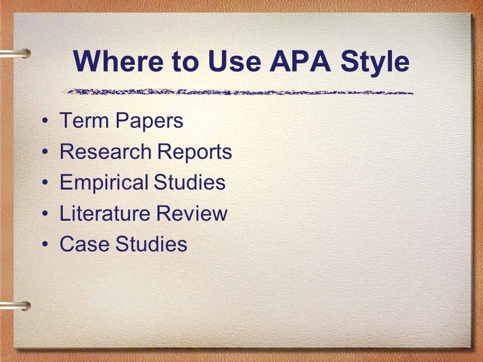 apa style literature review