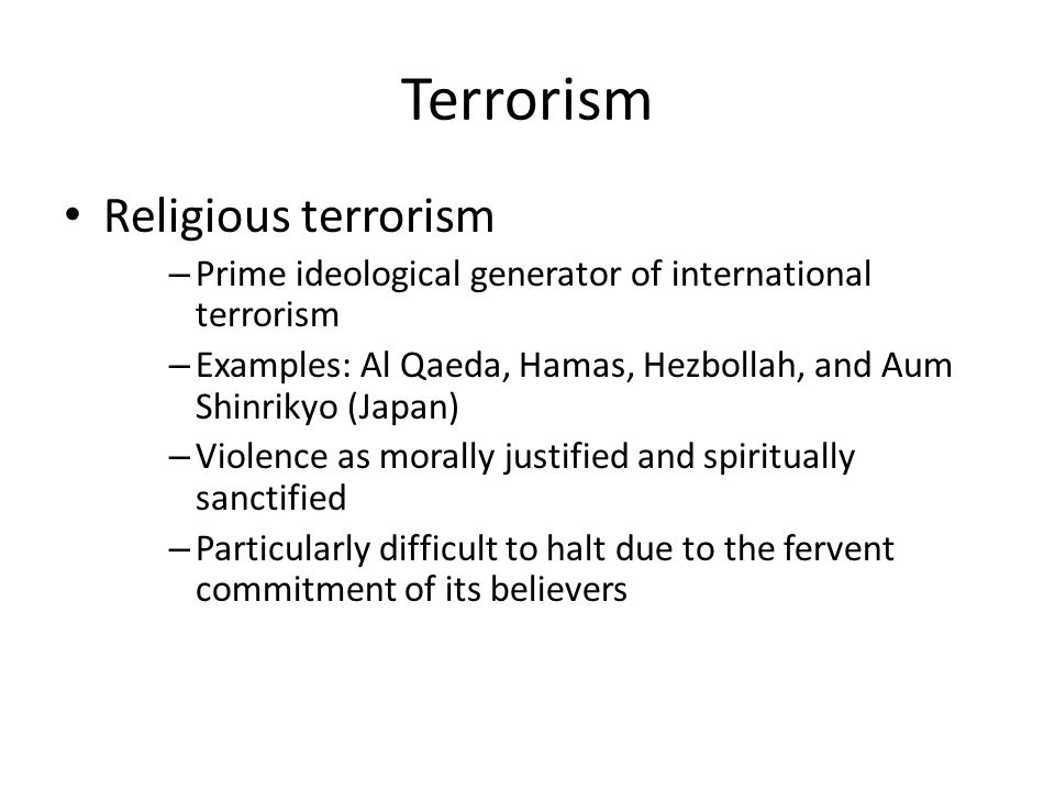 International Terrorism Essay