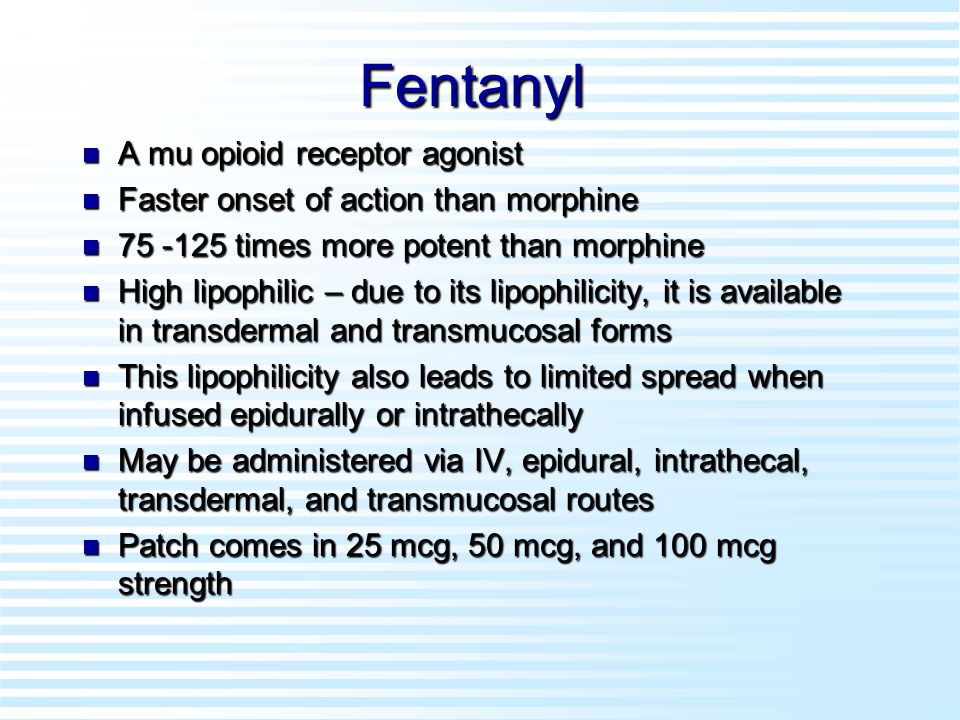 High Dose Fentanyl Patch For Cancer Pain