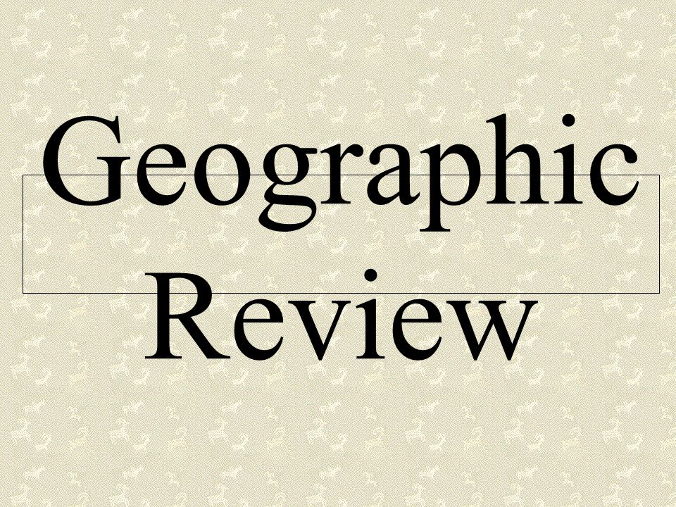 Geographic Review
