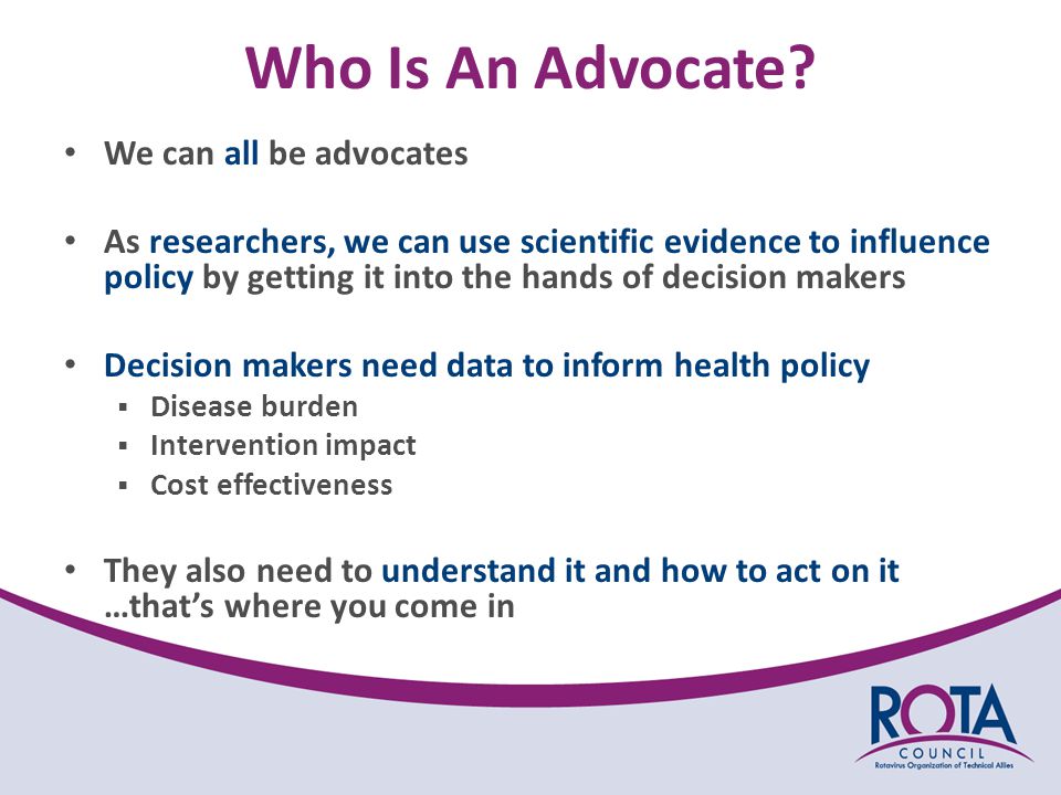 Who Is An Advocate.