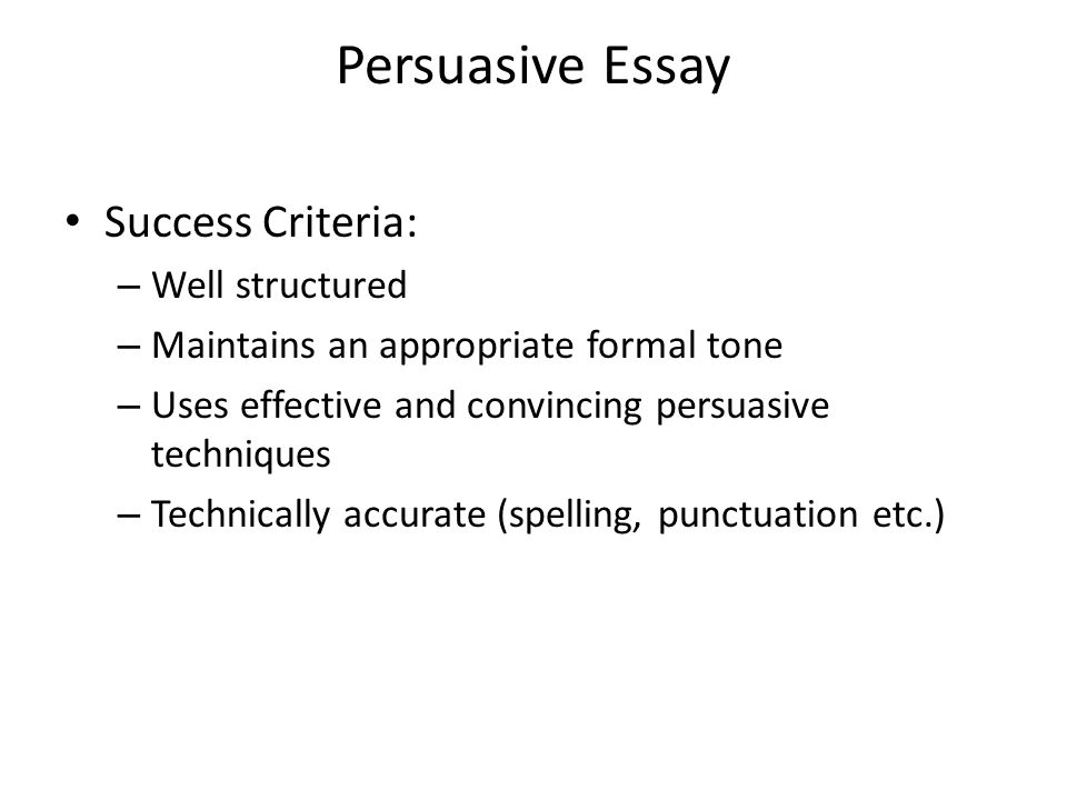 Word to use in a persuasive essay