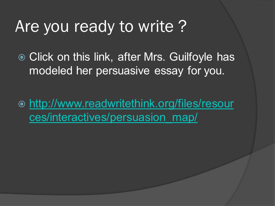 Persuasive Essay Map