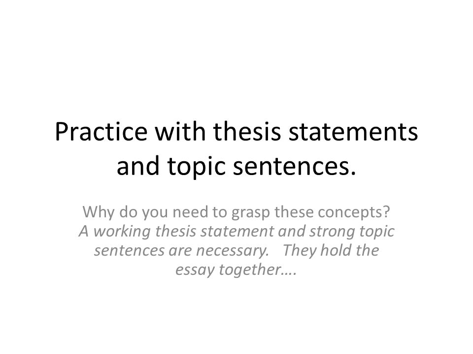 Persuasive thesis statement practice