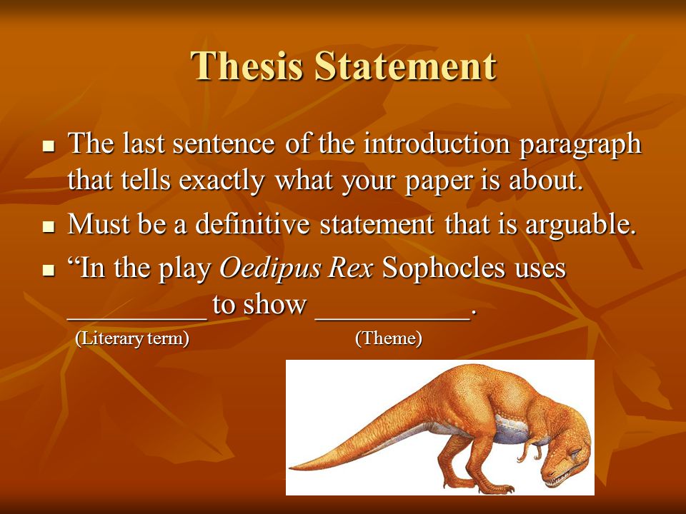 thesis is the last sentence thesis is the last sentence