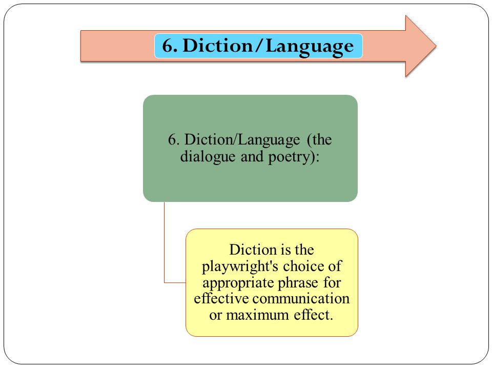6. Diction/Language 6.
