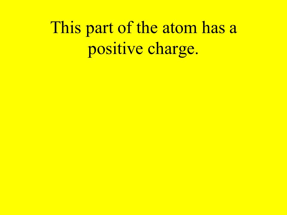 This part of the atom has a positive charge.