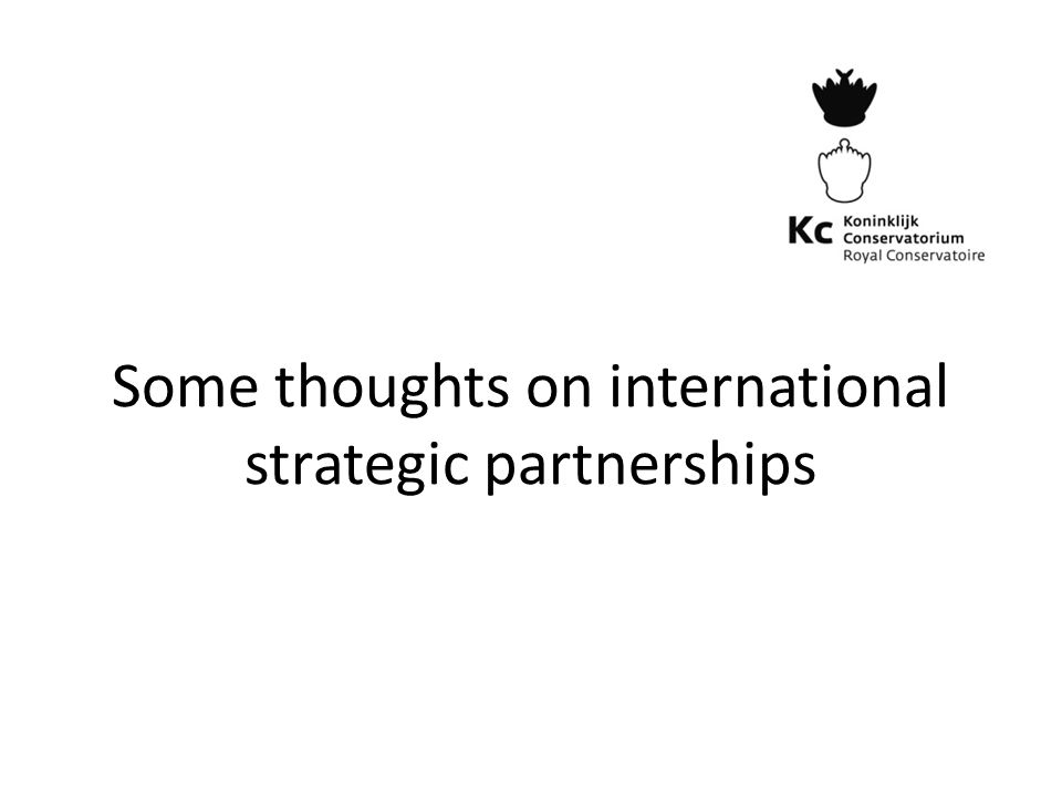 Some thoughts on international strategic partnerships