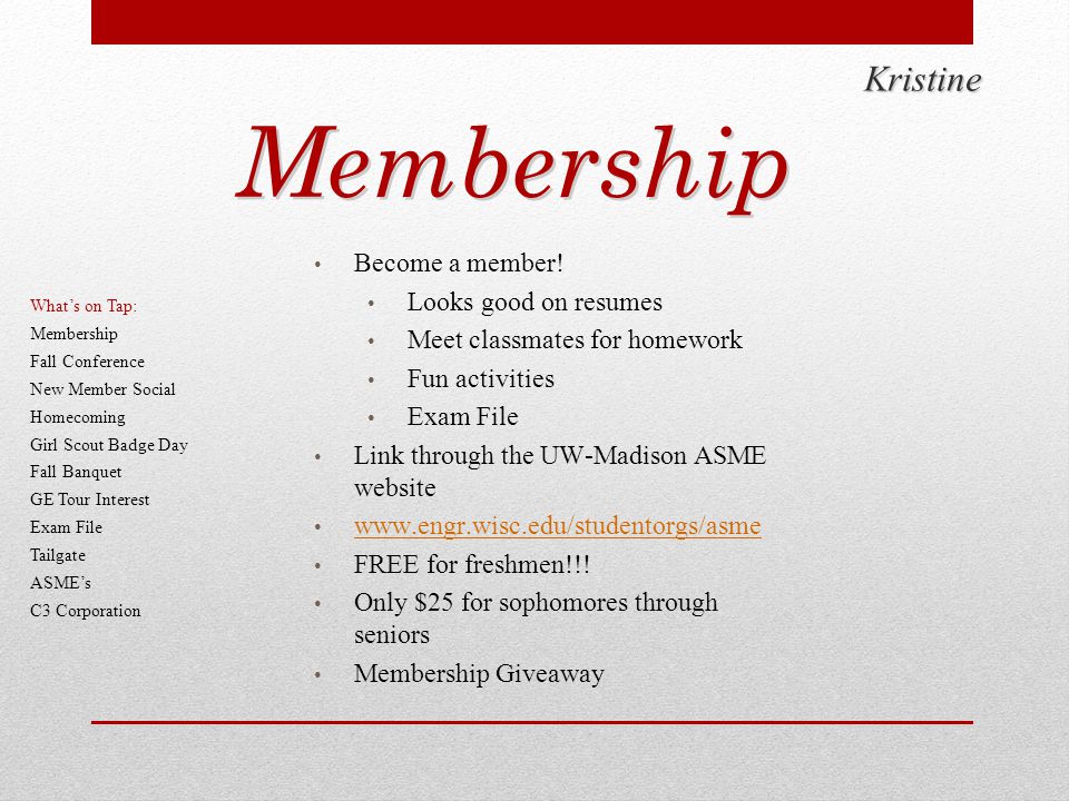 Membership Become a member.
