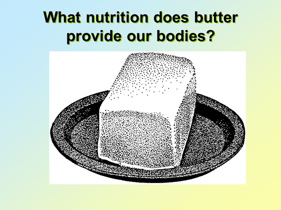 What nutrition does butter provide our bodies