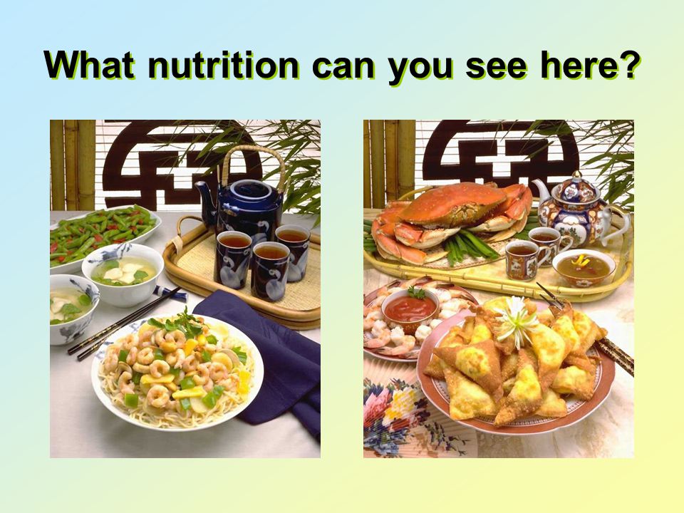 What nutrition can you see here