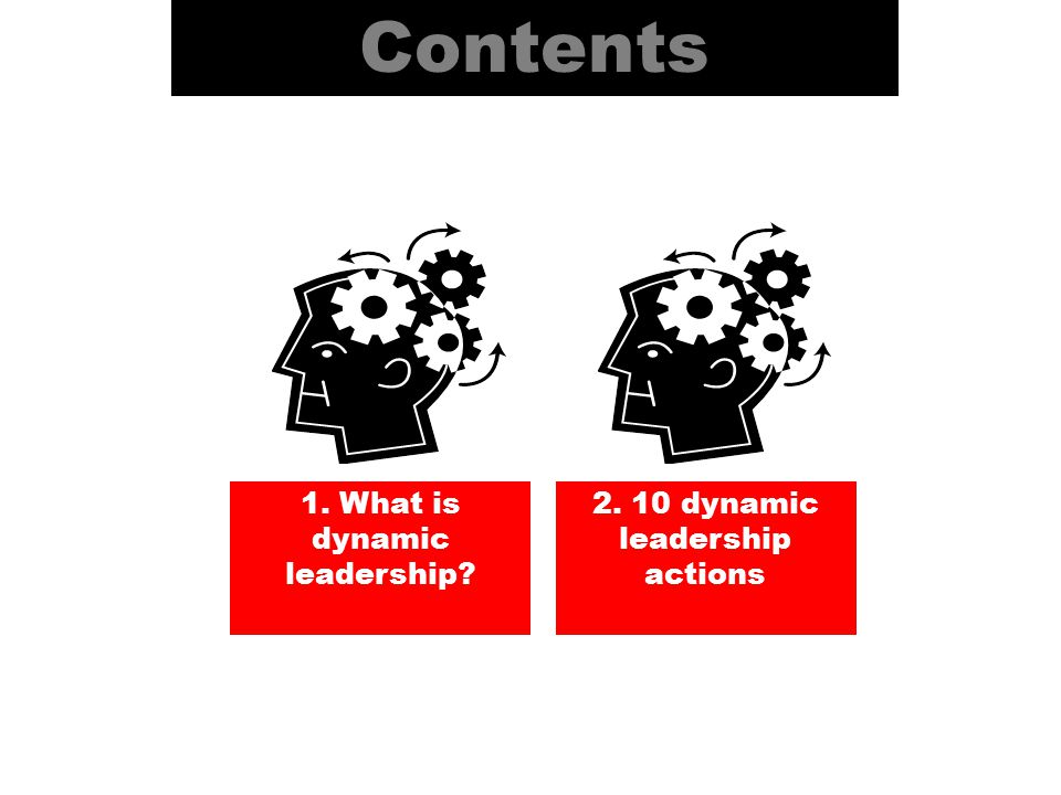 1. What is dynamic leadership Contents dynamic leadership actions