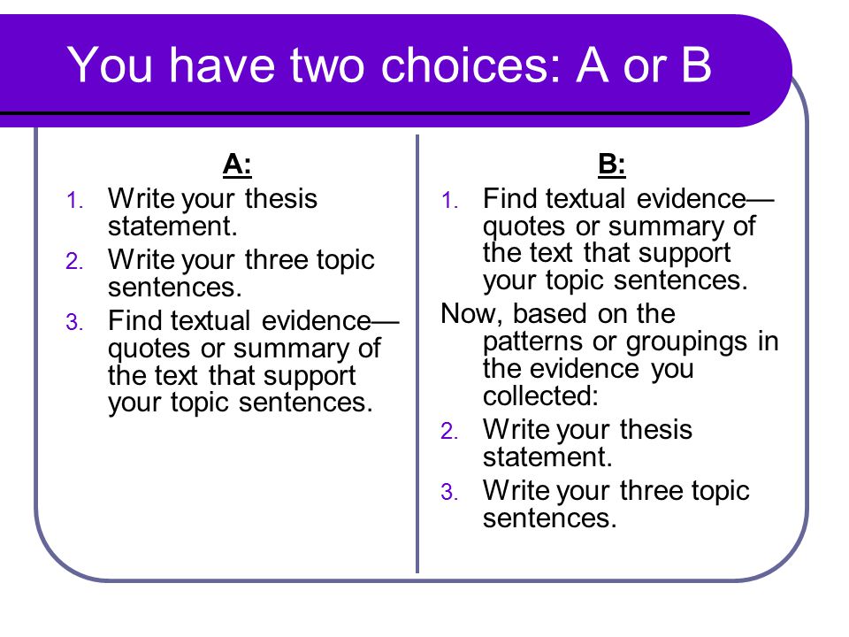 Thesis Statement Writer