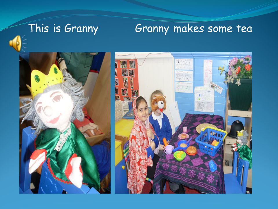 Kumphry Wolf helps Little Red Riding Hood find the basket of food so they can take it to Granny’s house.
