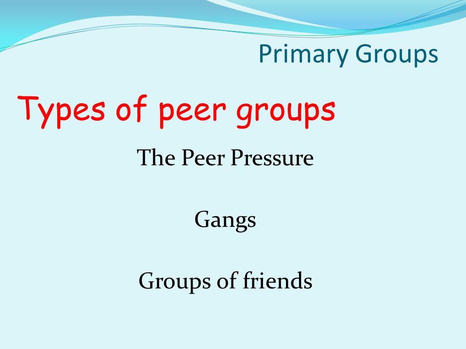 Characteristics of Peer Group Members have a strong sense of loyalty A certain kind of behaviour is expected Have their own values, slang s, ways of dressing.