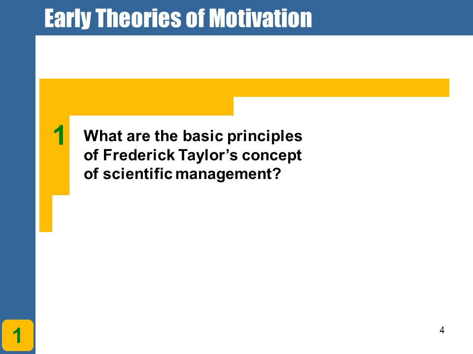 4 1 What are the basic principles of Frederick Taylor’s concept of scientific management.