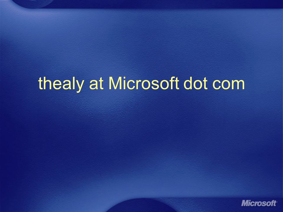thealy at Microsoft dot com
