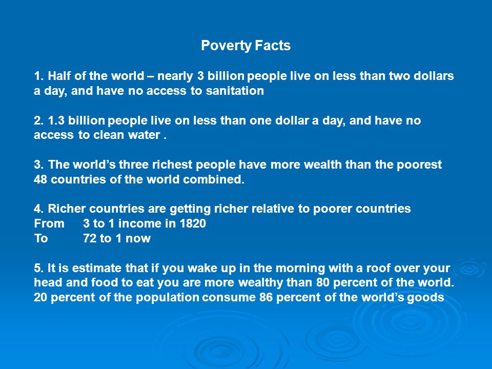 Poverty Facts 1.
