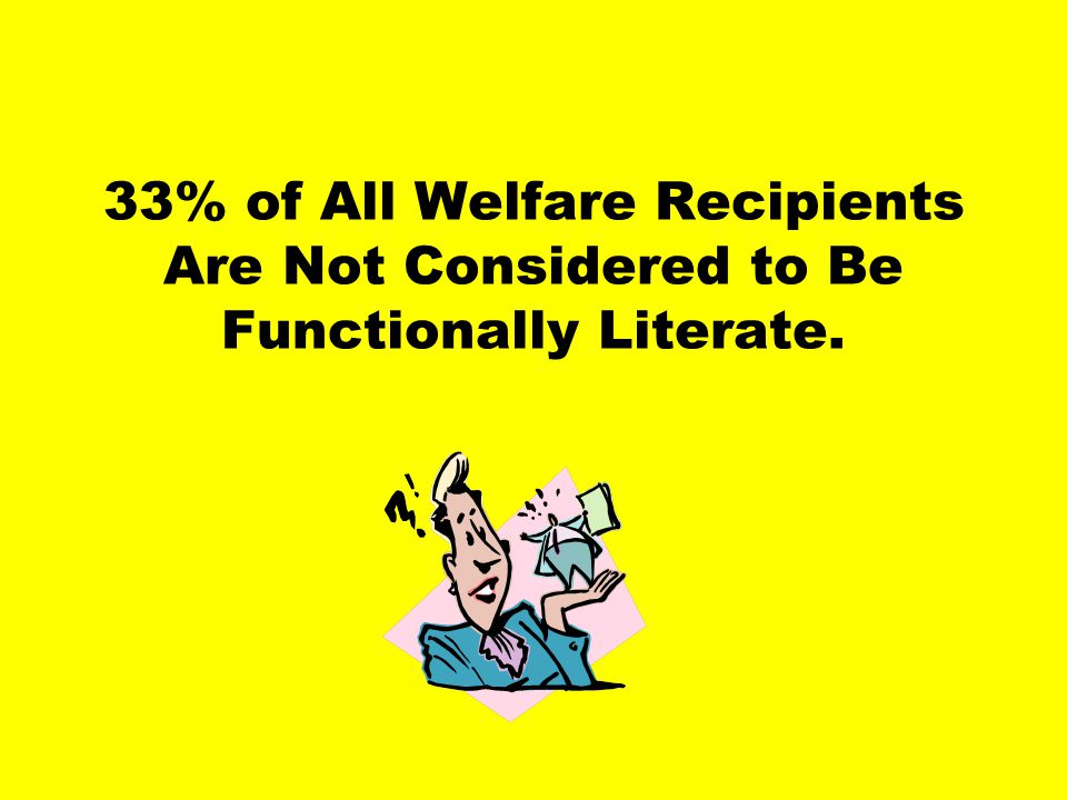 50% of the Chronically Unemployed Are Not Functionally Literate.