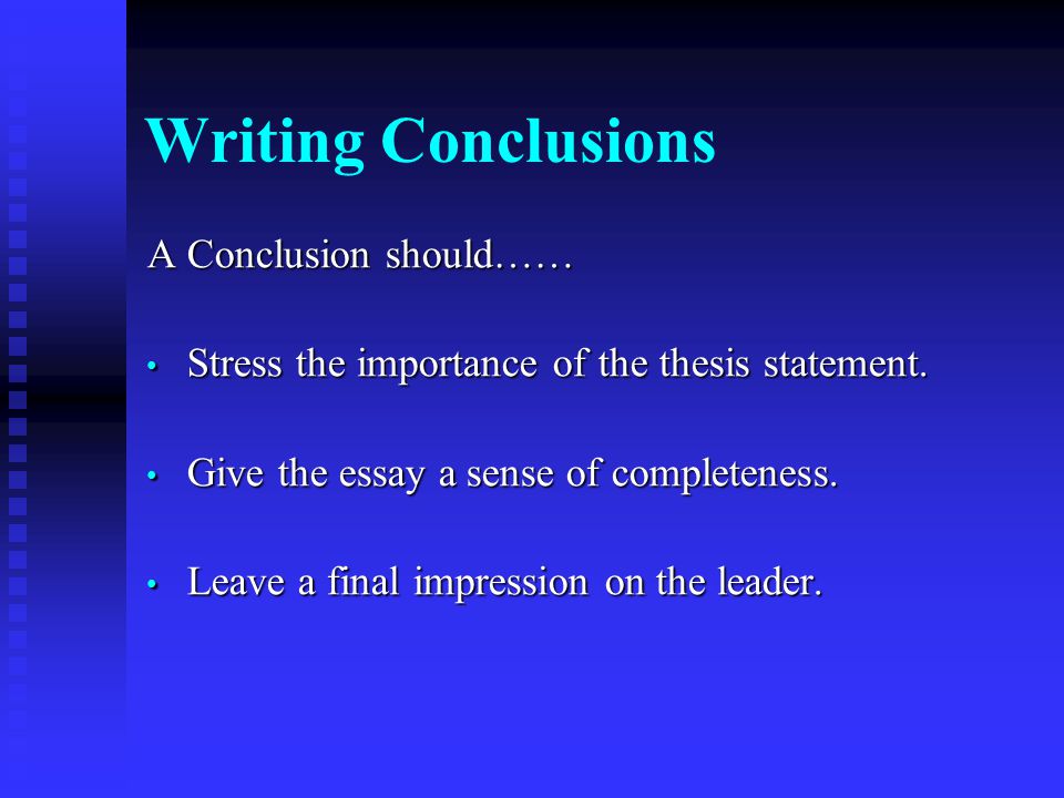 The importance of a good thesis statement