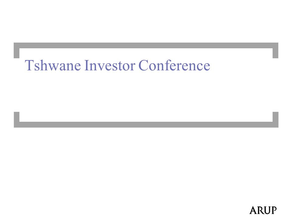 Tshwane Investor Conference