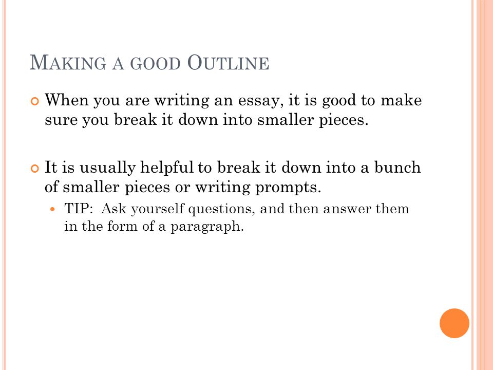 Writing An Essay Outline